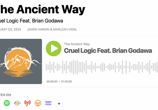 The Ancient Way podcast player with waveform