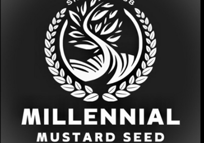 Millennial Mustard Seed podcast logo with laurel